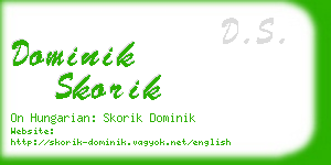 dominik skorik business card